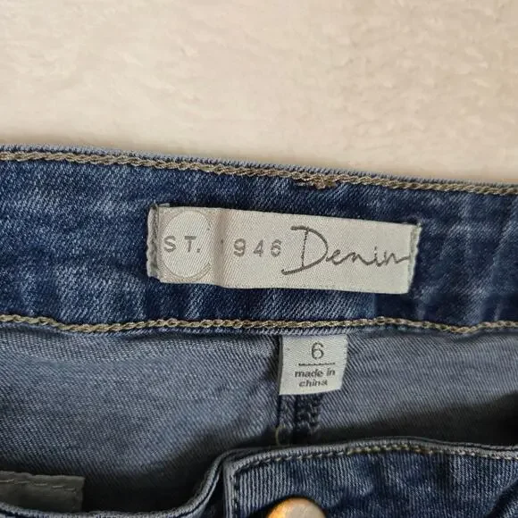 Est 1946 Denim Skirt Jeans Pencil Skirt Womens 6 Medium Wash 0742 - Picture 5 of 8